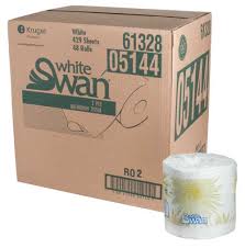 White Swan Toilet Paper – 2-Ply, 418 Sheets/Roll (48 Rolls/Case)