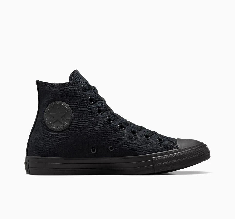 Converse Chuck Taylor All Star Canvas Black High Top Size 17 - Free Shhipping