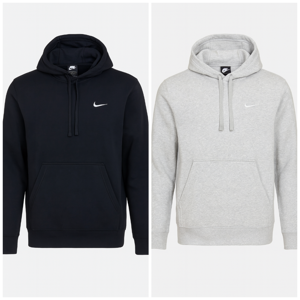 Nike Club Pullover Hoodie Grey/Black Multiple Sizes - Free Shipping