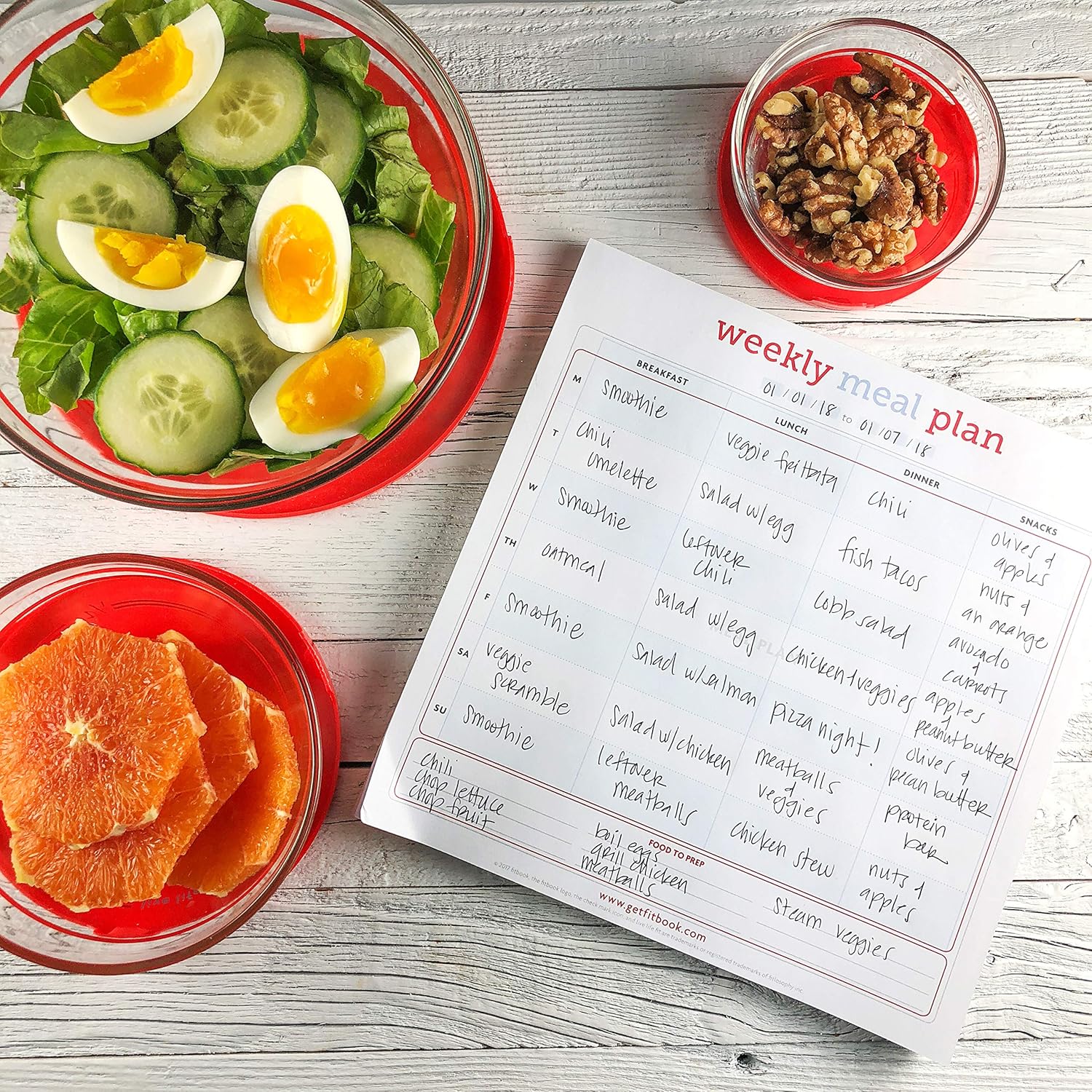 Eat Fit Weekly Meal Planner, Shopping List and Meal Prep Guide