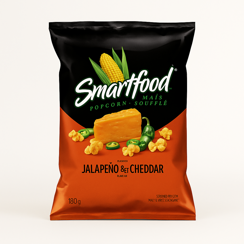 4-Pack Frito Lay Smartfood Jalapeno & Cheddar Popcorn 180g Bags
