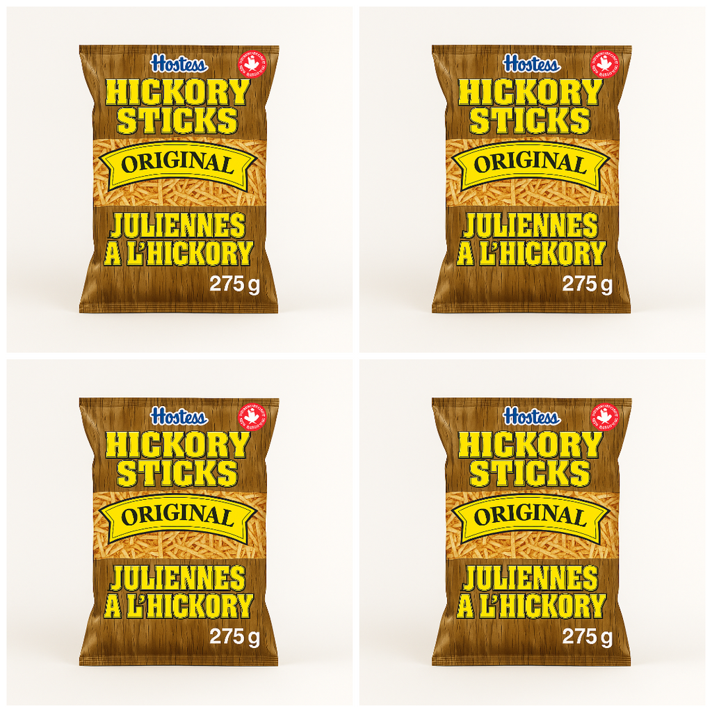 4-Pack Hostess Hickory Sticks Original Chips 275g Bag Fresh