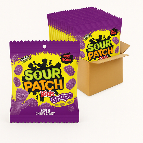12-Pack Sour Patch Kids Grape Candy 154g