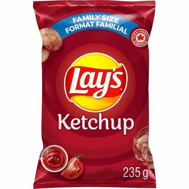Lay's Ketchup Potato Chips 235g (Pack of 4)